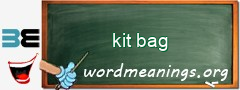 WordMeaning blackboard for kit bag